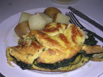 Nettle omlette: many wild foods can be cooked in the same way as the cultivated vegetables that we are used to eating.