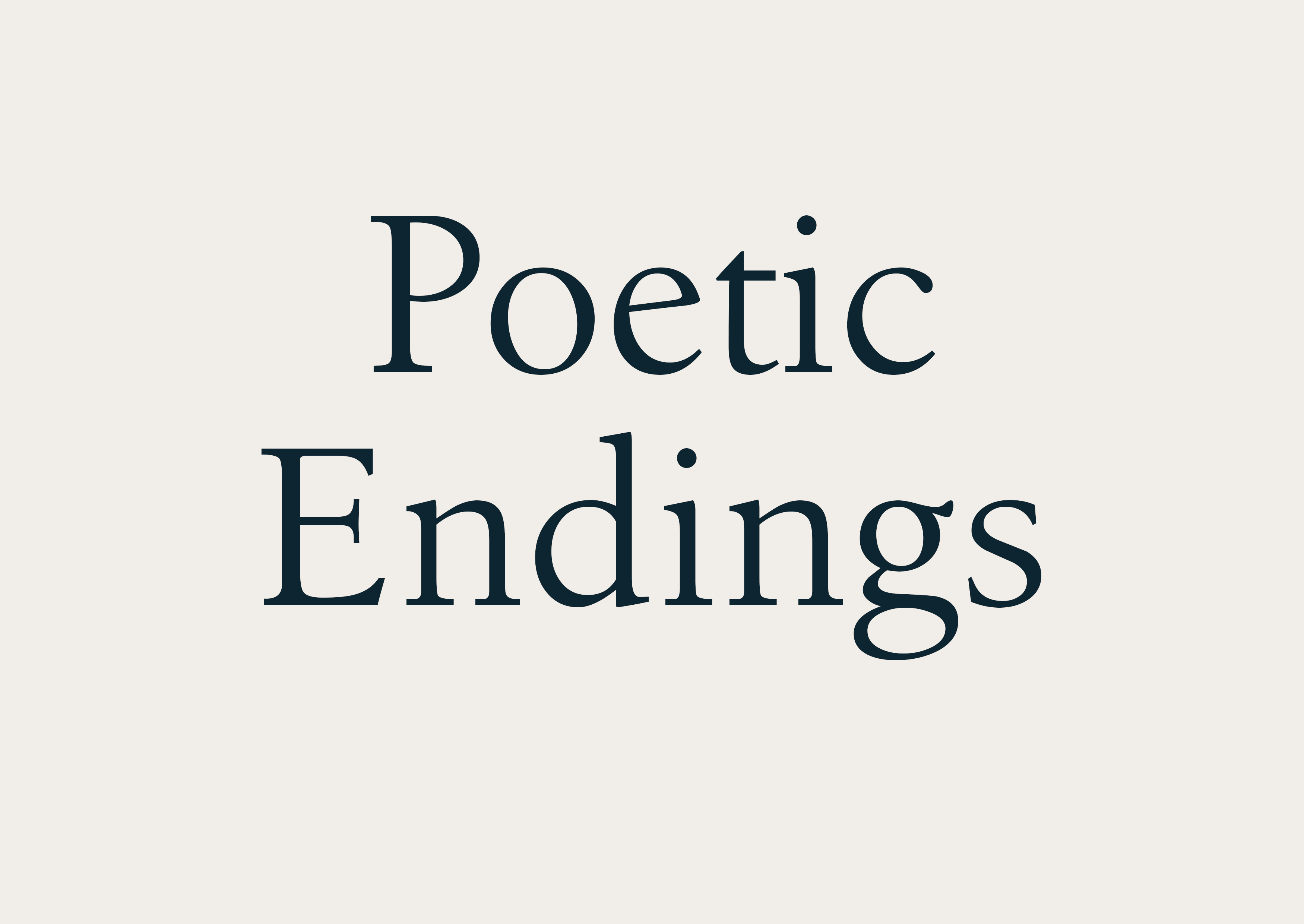 Poetic Endings logo