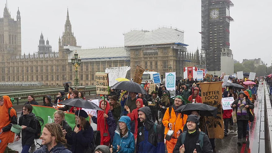 Rain at the Good Food March 2018.