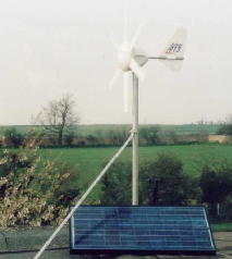 Wind generators work well in combination with photovoltaics;