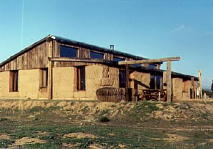A straw-bale building in California