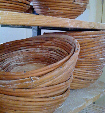 Proving baskets as part of the baking process Proving baskets for sourdough bread