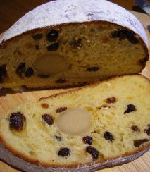 German baking includes 'Stollen' bread German 'Stollen' bread