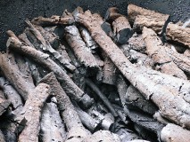 freshly-made charcoal