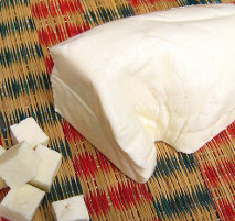 Paneer - a simple type of curd cheese made by adding an acid to hot milk