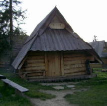 a smoke house on a farm in Poland