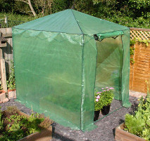 'pop-up' plastic greenhouse can be a (relatively) cheap temporary option
