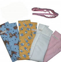 a range of belted pads