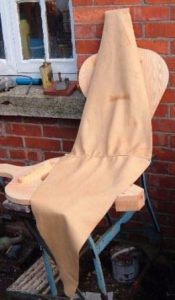The leather required for the bellows
