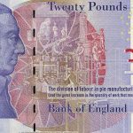 The father of capitalism Adam Smith on a twenty pound note