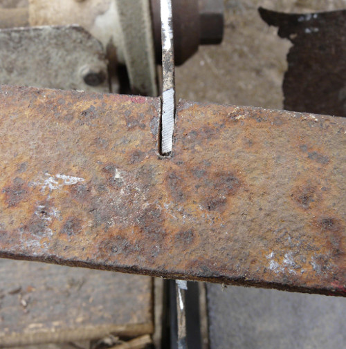 Setting teeth.