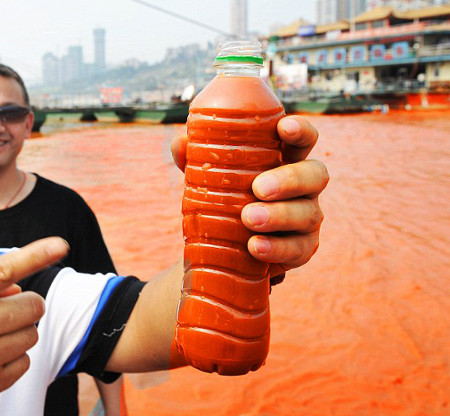 The results of the high-impact corporate clothing industry - an orange river! chinese-river