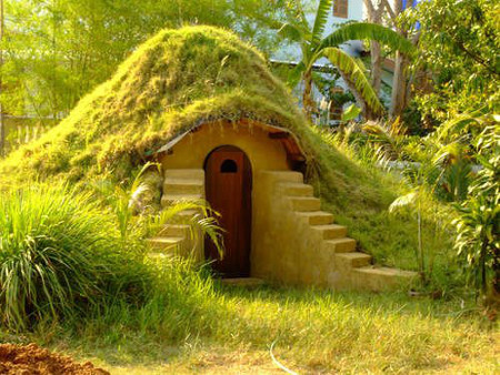 A turf-covered earthbag building in Thailand earthbag8