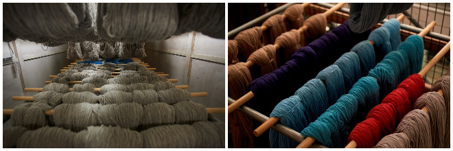 Yarn drying after being gently washed