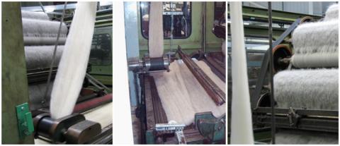 The Scotch feed - part of a traditional carding machine