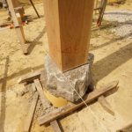 Scribing wood to stone